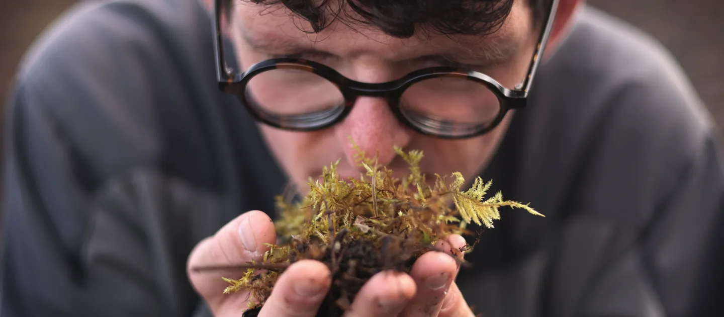 Distillation prod image-Luke holding moss