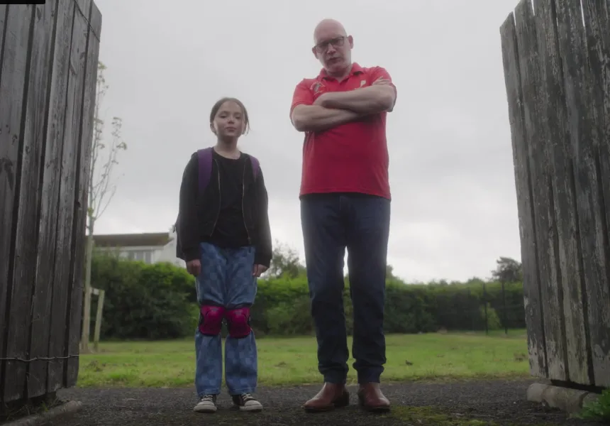 OPERATION PABLO image, two main characters looking at camera