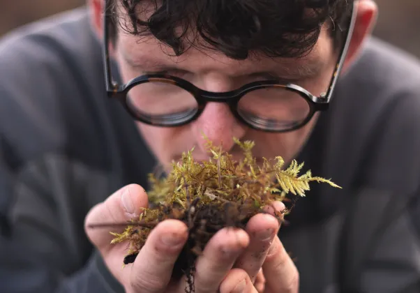 Distillation prod image-Luke holding moss
