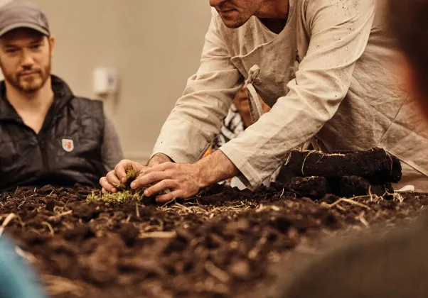 Distillation prod image-Luke holding moss