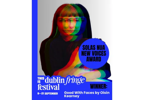 Oisin Kearney, winner of 2025 solas nua new voices award graphic